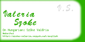 valeria szoke business card
