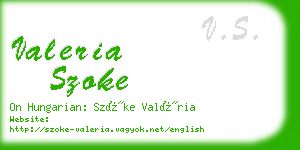 valeria szoke business card